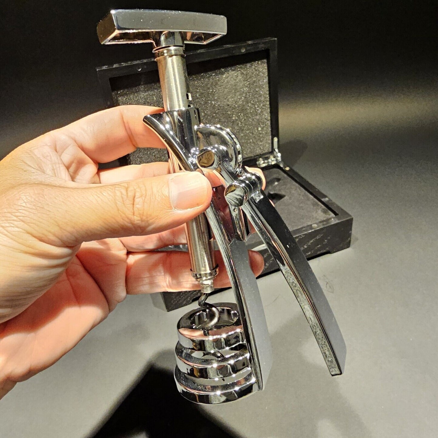 Vintage/Retro Style Ratchet Corkscrew Wine Bottle Opener Gift Set Box