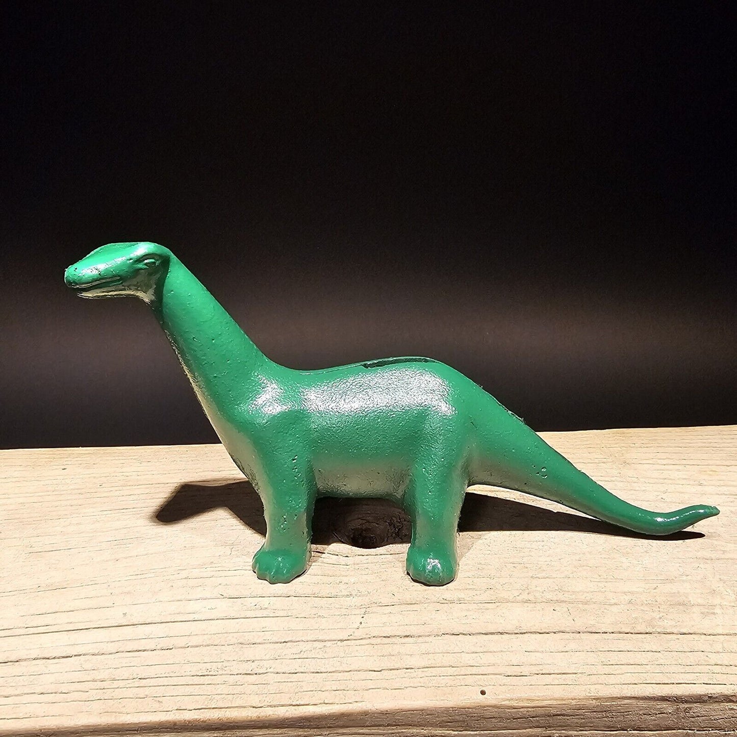 Antique Style Cast Iron Brontosaurus Dinosaur Coin Bank