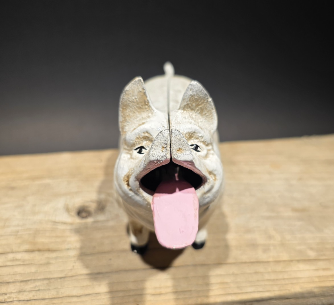 Antique Style Cast Iron Mechanical Hog Pig Coin Bank