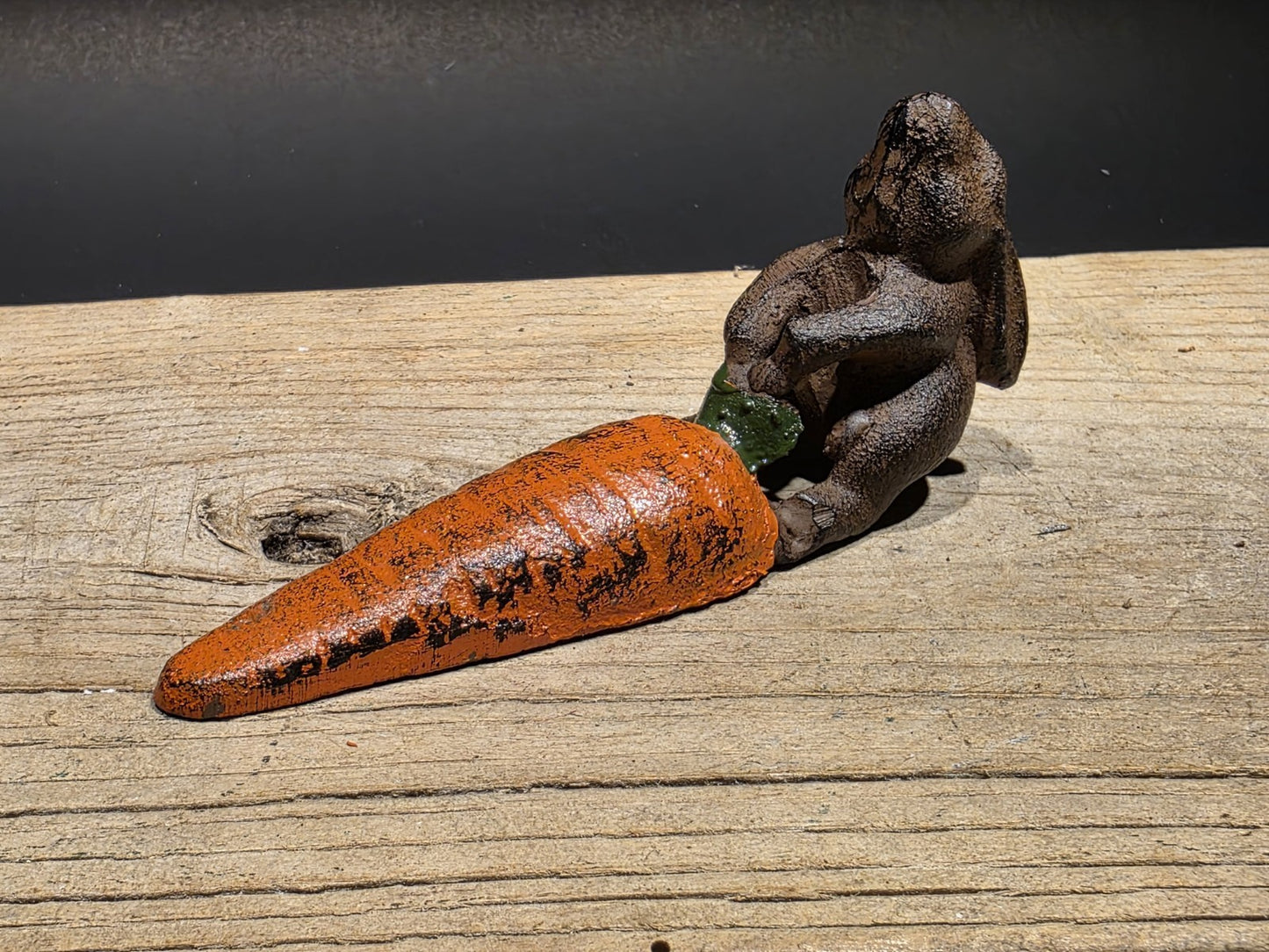 Antique Vintage Style Cast Iron Door Stop Rabbit Hare Wedge