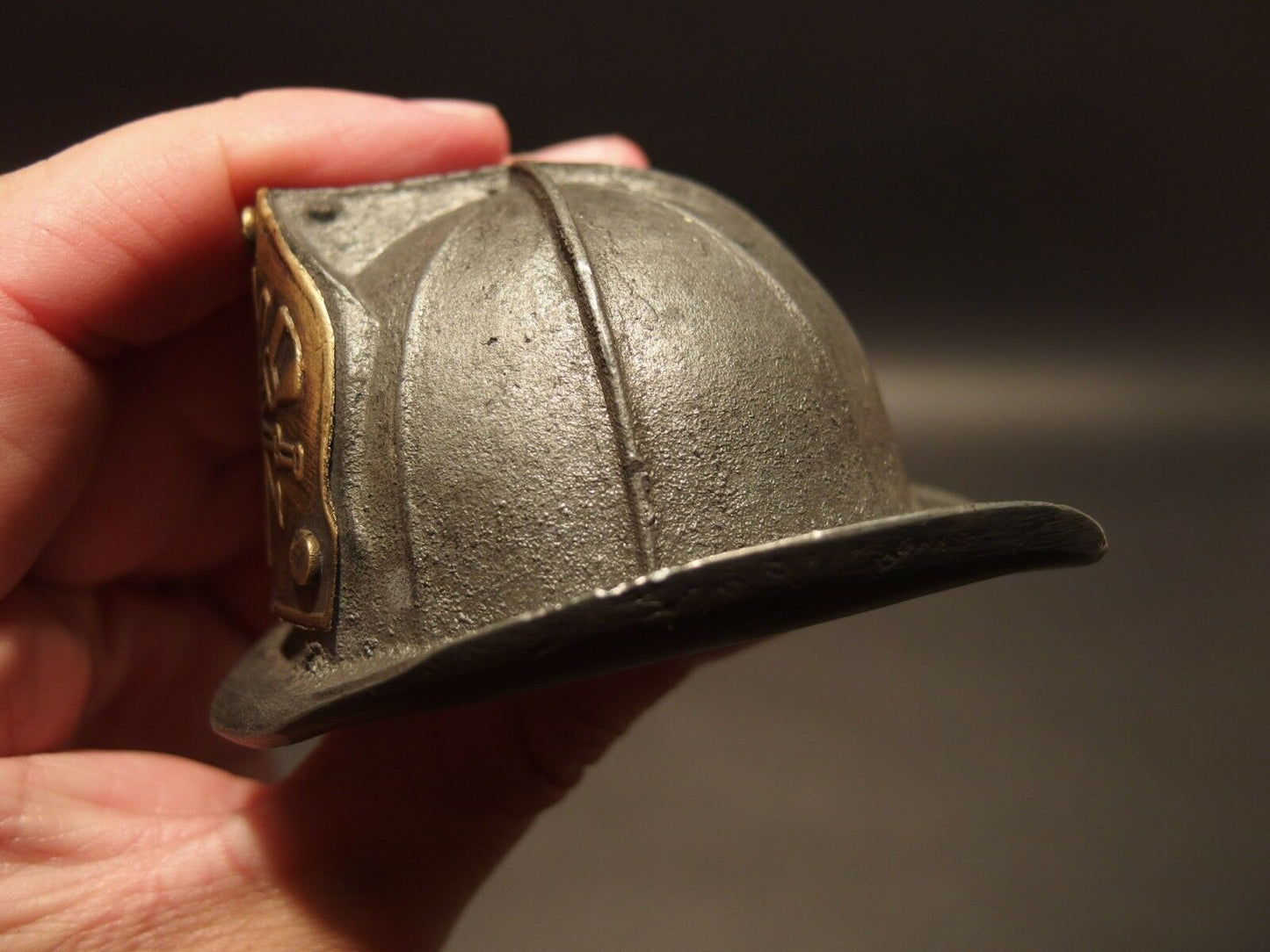 Antique Vintage Style Miniature Fireman Fire Helmet Fighter Bottle Cap Opener - Early Home Decor