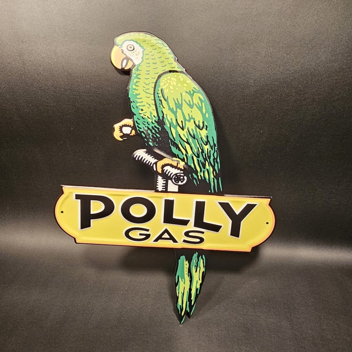 18"  Vintage Style Metal Polly Gas Car Sign