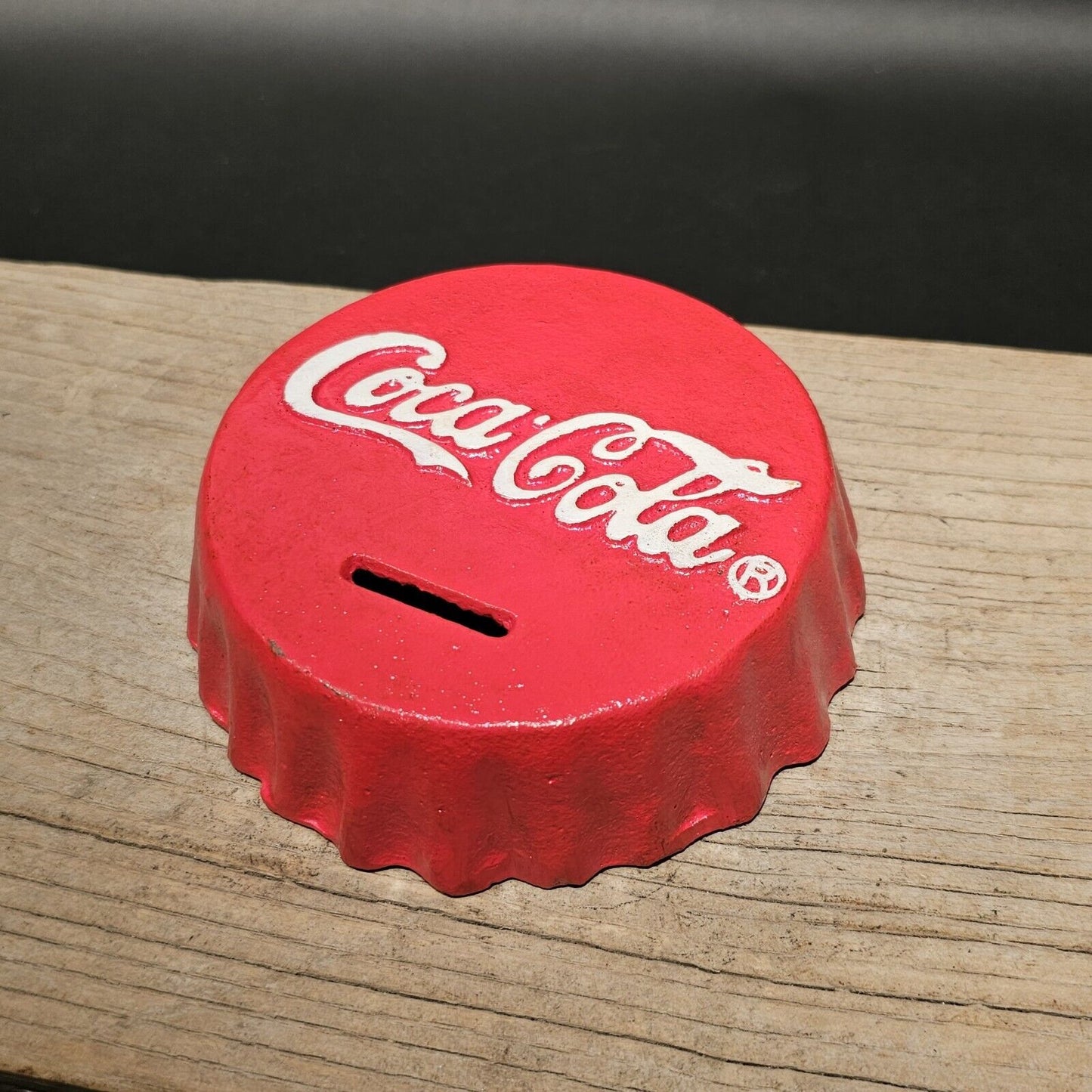 Antique Vintage Style Cast Iron Coca Cola Bottle Cap Coin Bank Atlanta Ga.