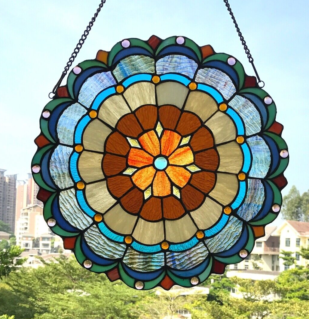 18" Stained Glass Window Hanging Panel Suncatcher
