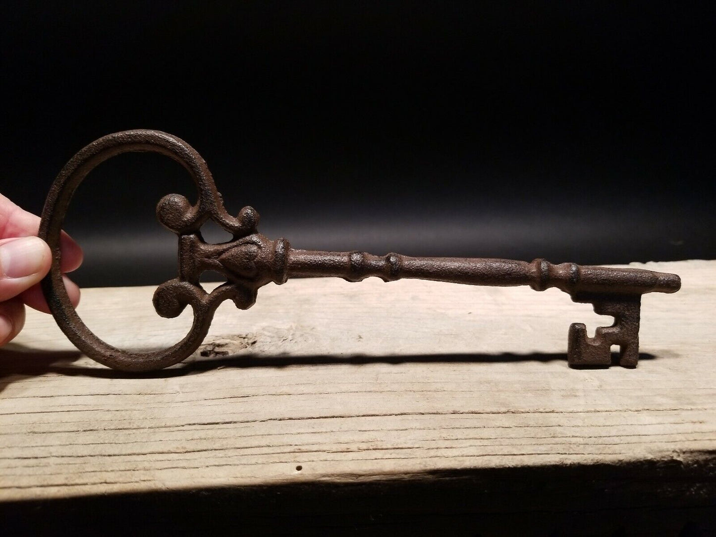 Antique Vintage Style Cast Iron Large Skeleton Key