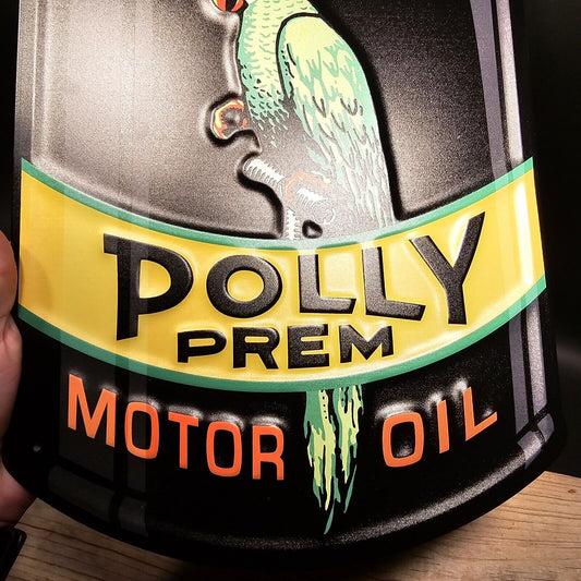 Antique Vintage Style Metal Dolly Motor Oil Car Sign