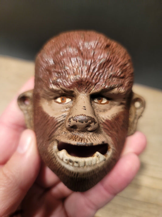 Antique Vintage Style Cast Iron folk art Wolf Man Wall mount Bottle Opener