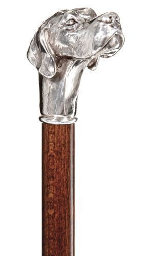 36" Antique Style Lab Dog Head Walking Stick Cane