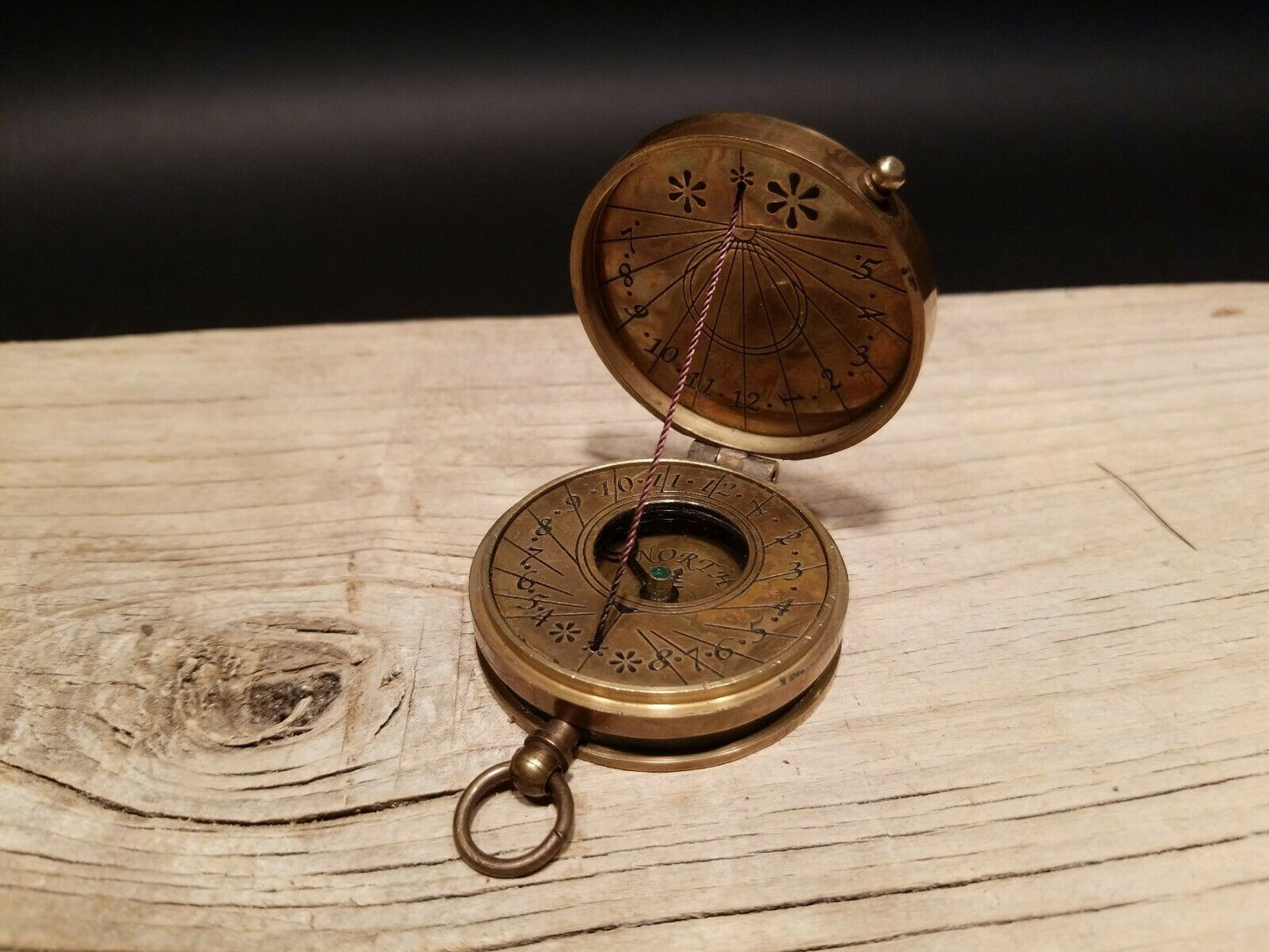 Vintage Antique Style Sundial Compass - Early Home Decor
