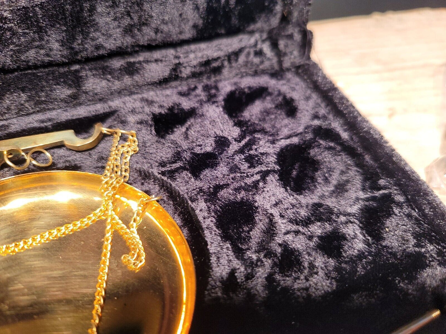 Antique Vintage Style Brass Balance Scales w Box