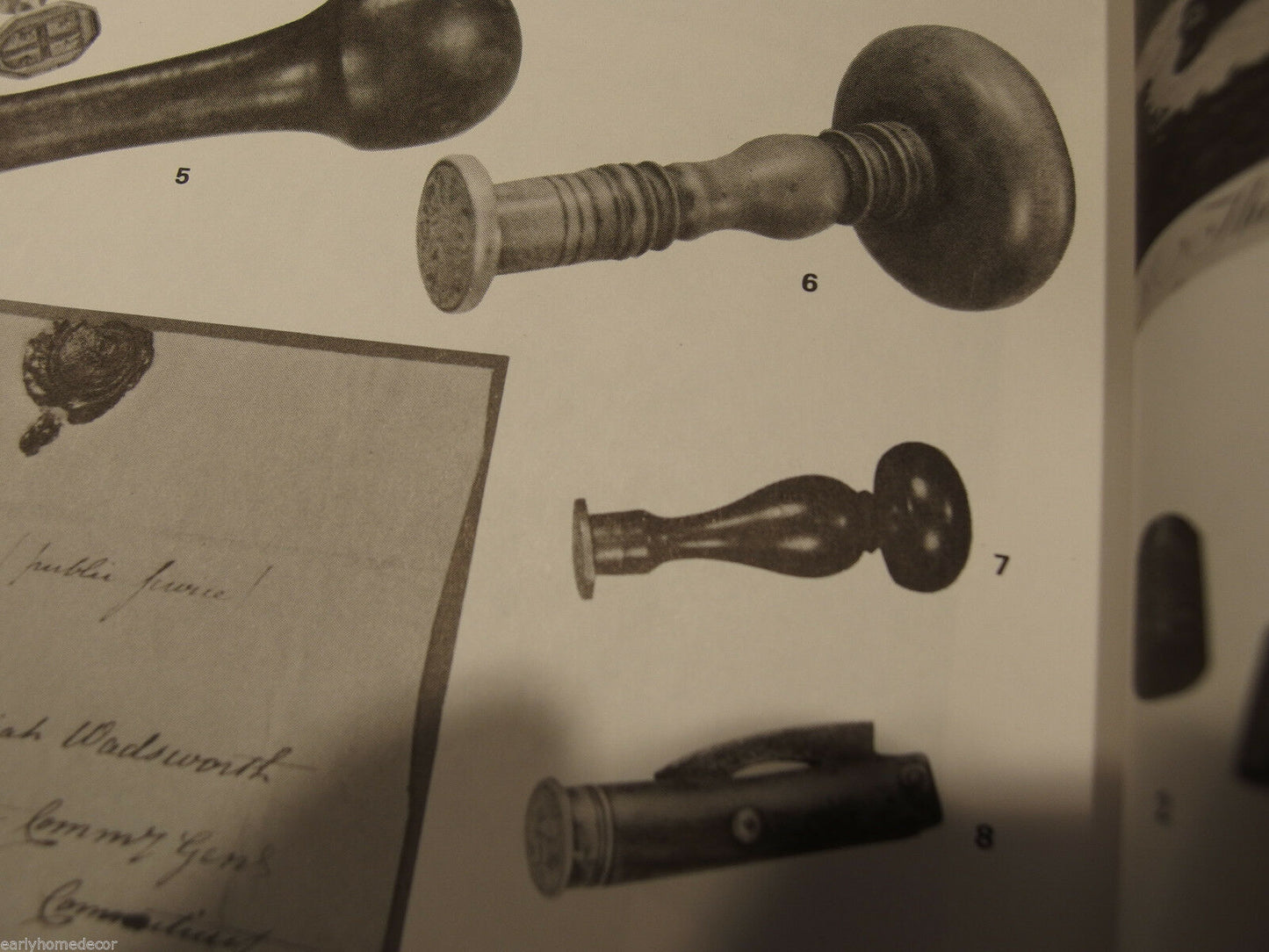 (1) Antique Vintage Style Wax Seal Brass Letter Stamp Nautical Marine Anchor - Early Home Decor