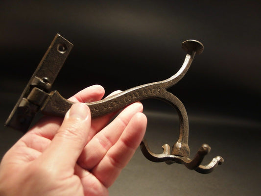 Antique Vintage Style Cast Iron Hook Swivel Bracket Spinning Coat Hanger - Early Home Decor