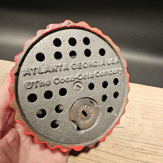 Antique Vintage Style Cast Iron Coca Cola Bottle Cap Coin Bank Atlanta Ga.