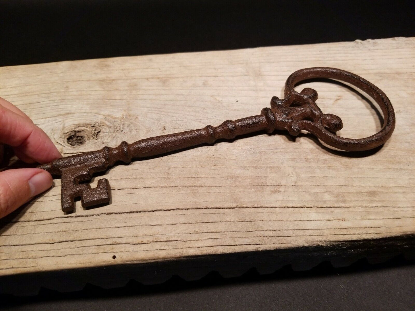 Antique Vintage Style Cast Iron Large Skeleton Key