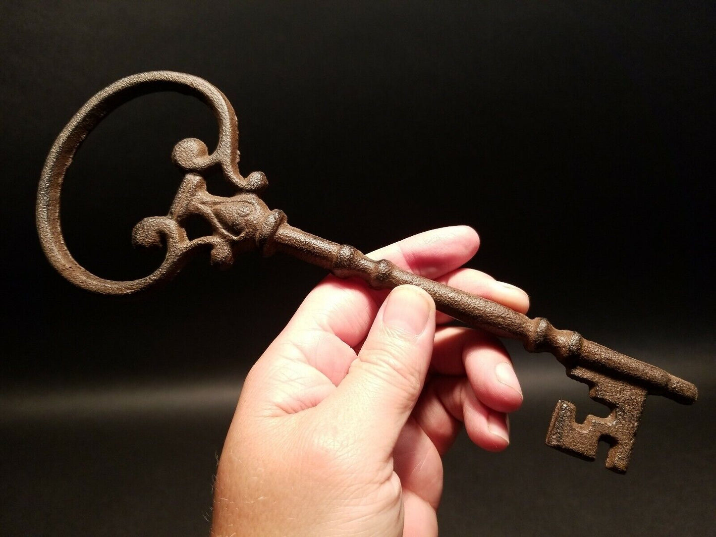 Antique Vintage Style Cast Iron Large Skeleton Key