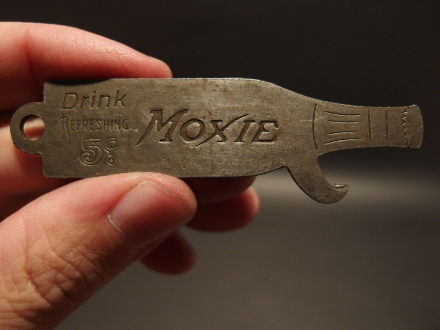 Antique Vintage Style Moxie Bottle Opener - Early Home Decor