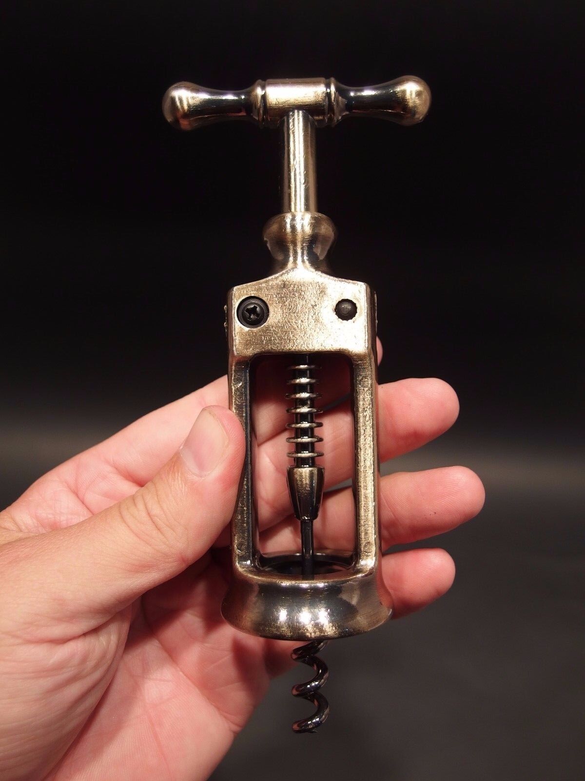 Antique Vintage Style Rack & Pinion Kings Corkscrew Wine Bottle Opener Gift
