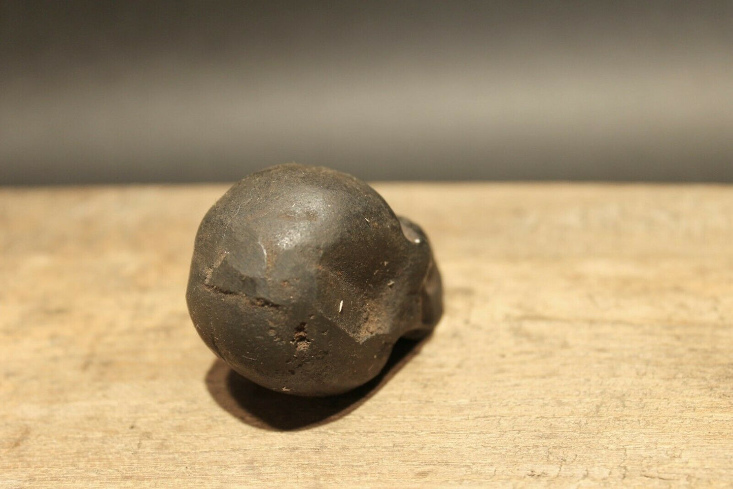 Vintage Antique Style Miniature Cast Iron Skull Paperweight - Early Home Decor