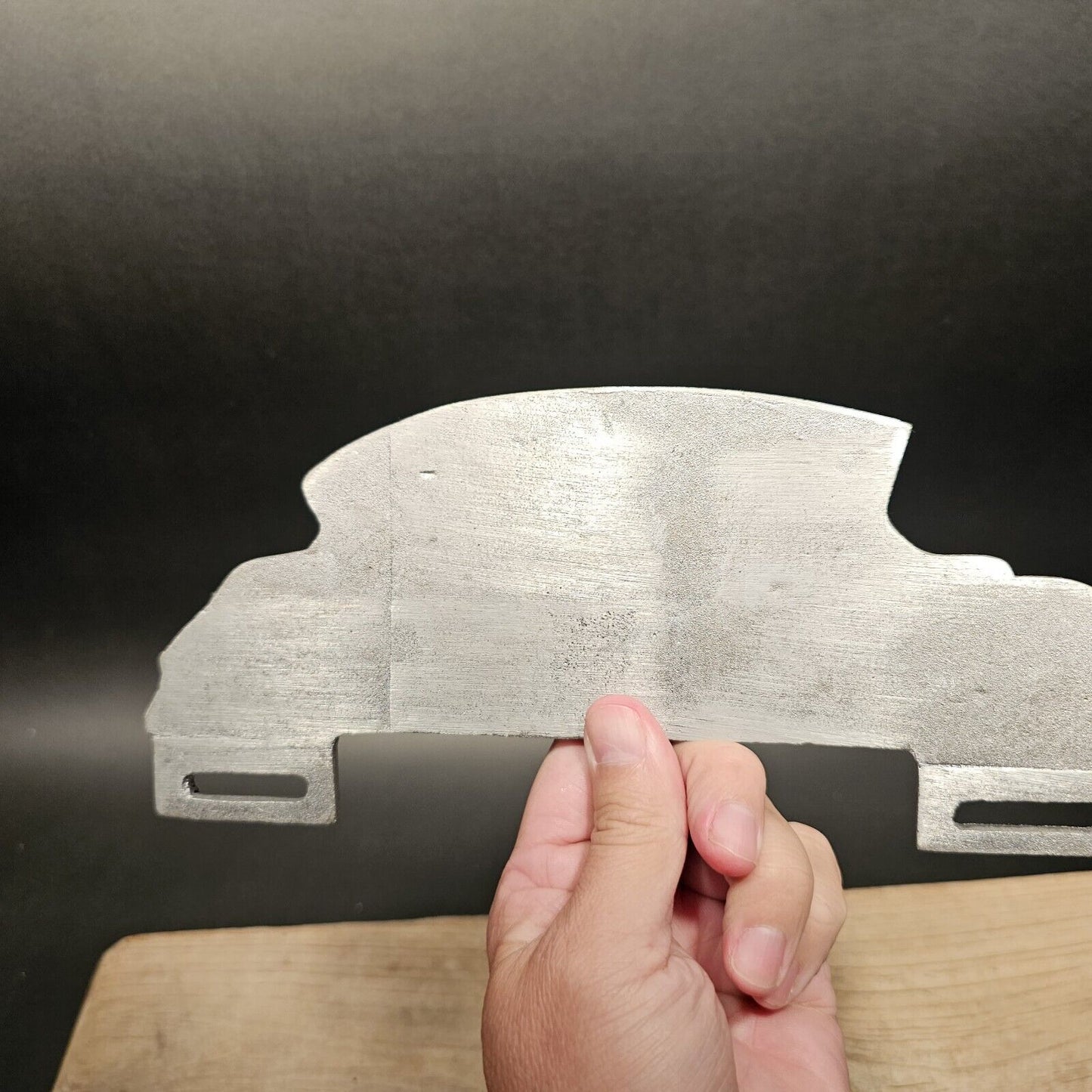 Antique Vintage Style Aluminum Hollywood License Plate Fob Topper