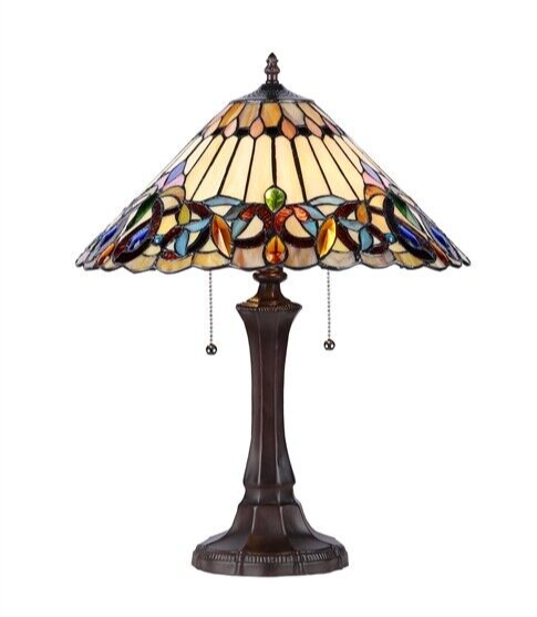 21.9" Stained Glass Table Lamp
