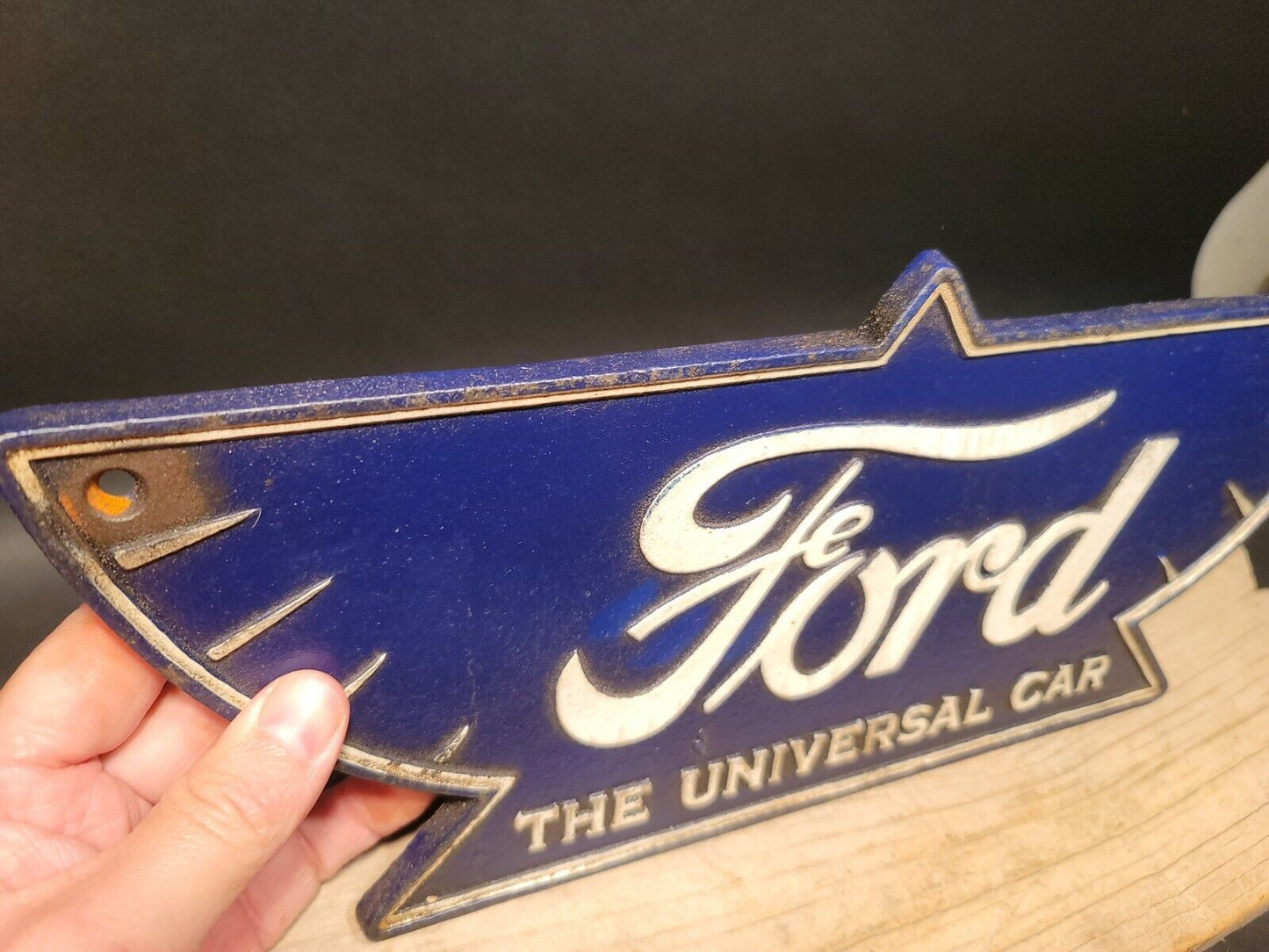 Antique Vintage Style Cast Iron Ford Car Sign Plaque