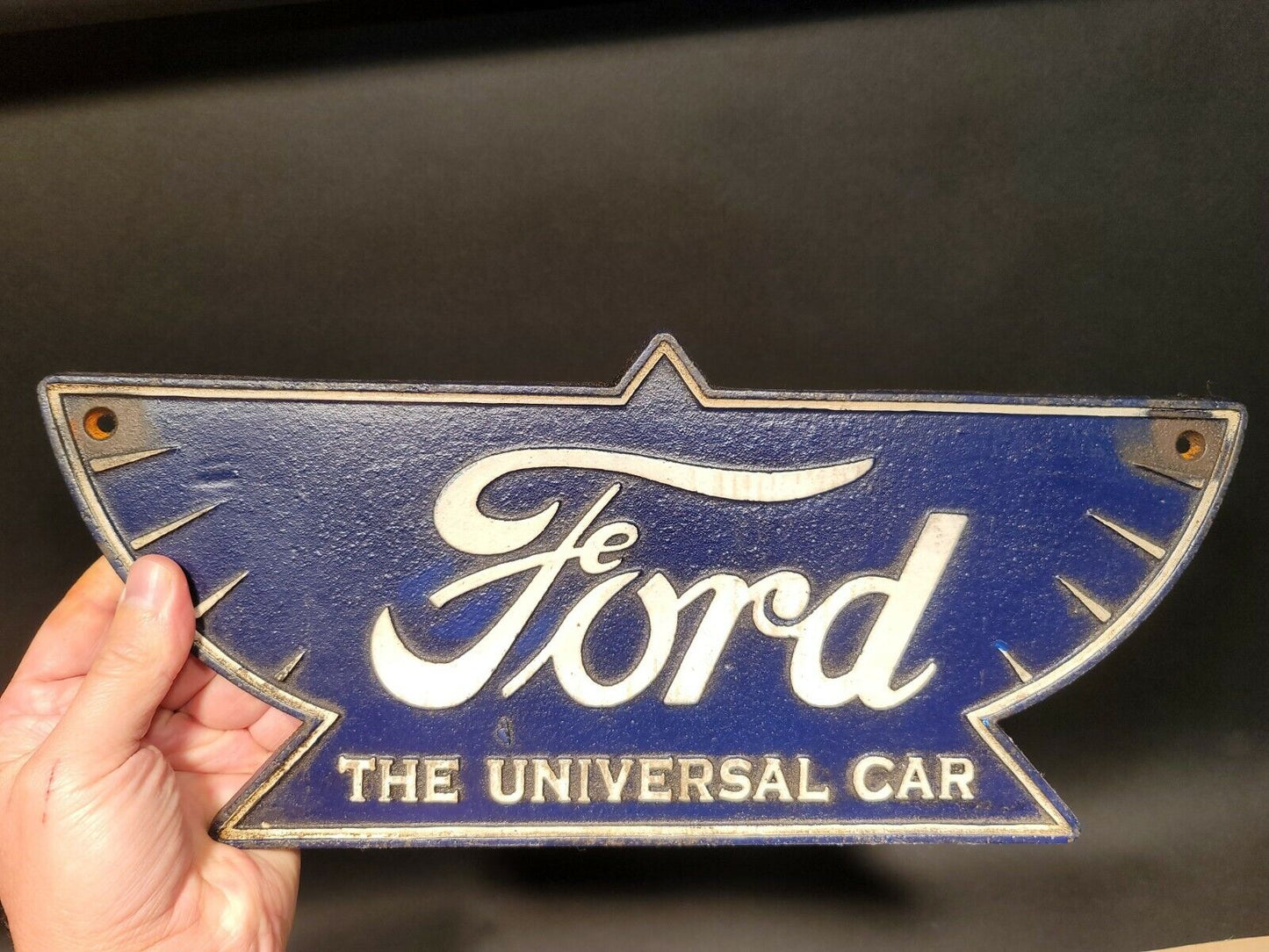 Antique Vintage Style Cast Iron Ford Car Sign Plaque