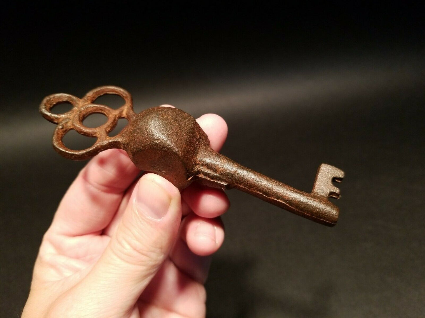 Antique Vintage Style Cast Iron Skull Skeleton Key - Early Home Decor