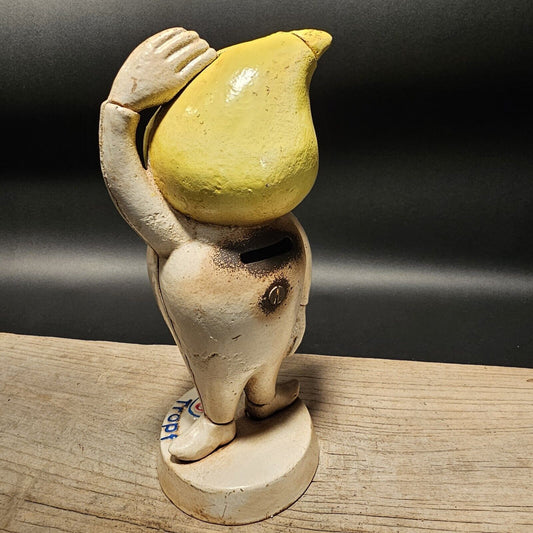 9" Antique Vintage Style Cast Iron Esso Coin Bank