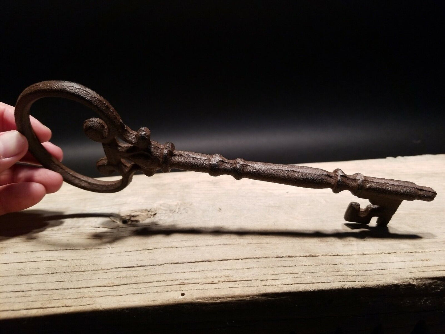 Antique Vintage Style Cast Iron Large Skeleton Key