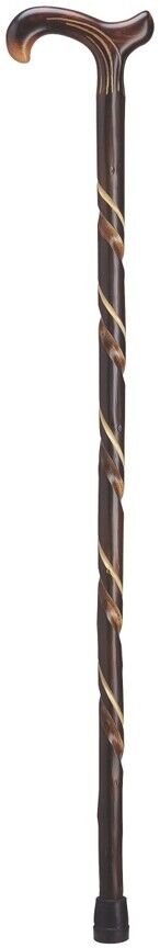 36" Antique Style Derby Handle Spiral Walking Stick Cane