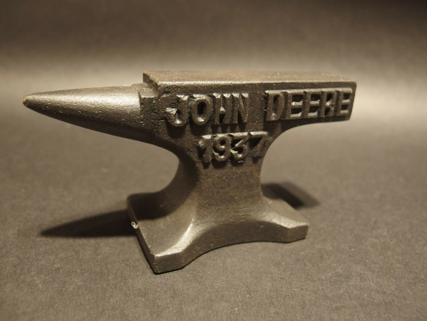 Vintage Antique Style Cast Iron 1937 John Deere Anvil - Early Home Decor