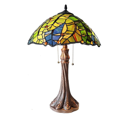 24" 2 light Stained Glass Table Lamp