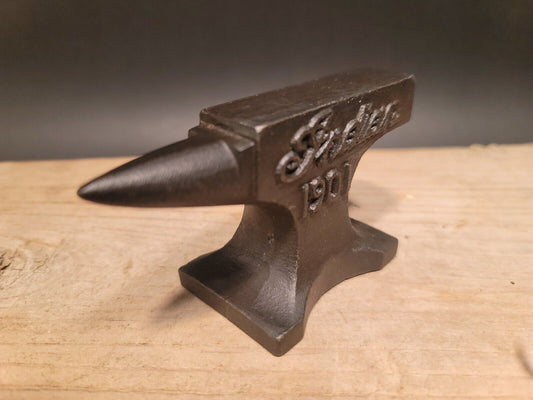 Vintage Antique Style Cast Iron "Indian Motorcycle"  Miniature Anvil