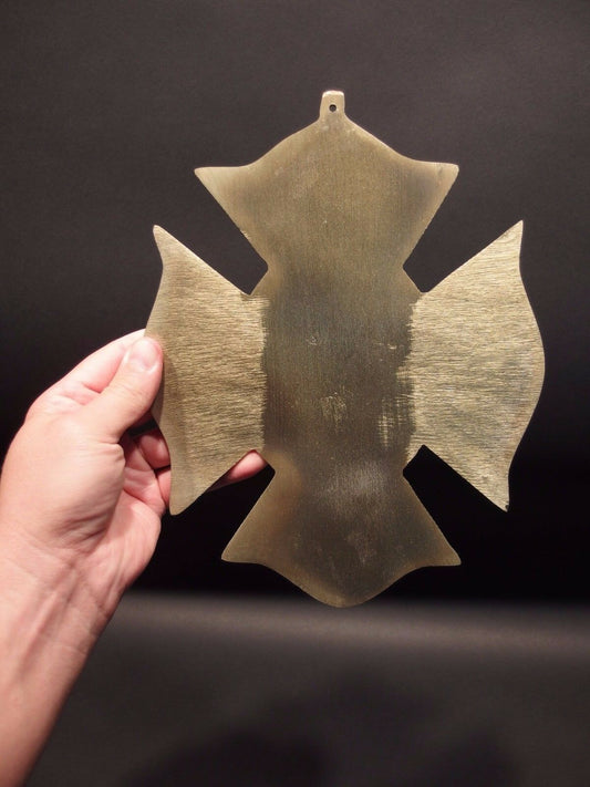 Antique Vintage Style Brass Fire Fighter Plaque Fire Mark Sign - Early Home Decor