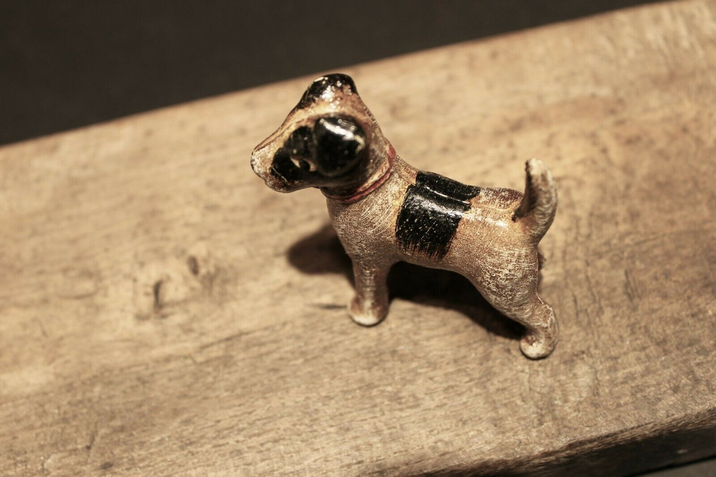 Primitive Antique Style Miniature Cast Iron Terrier Dog - Early Home Decor