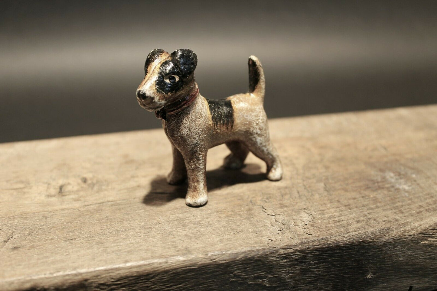 Primitive Antique Style Miniature Cast Iron Terrier Dog - Early Home Decor