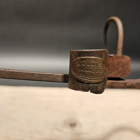 Antique Style Forged Wrought Iron Mining Sticking Tommy Miners Candlestick