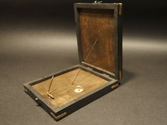 Sundial Compass Instrument Wood Brass Antique Style Henry Holmes 1885 - Early Home Decor