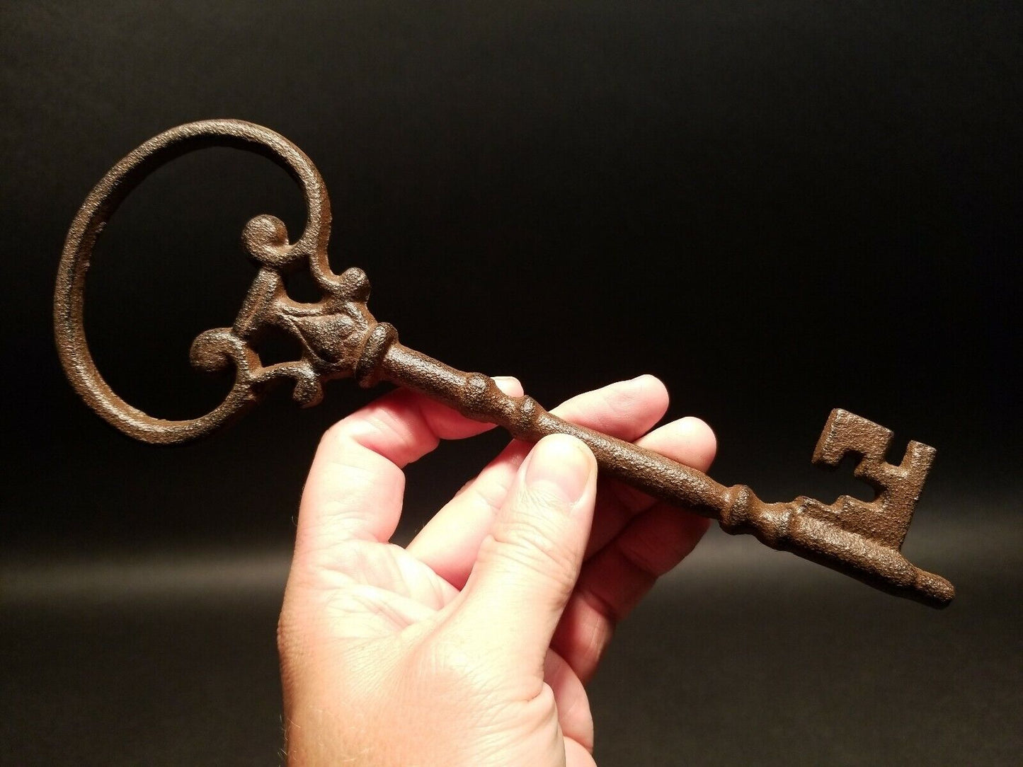 Antique Vintage Style Cast Iron Large Skeleton Key