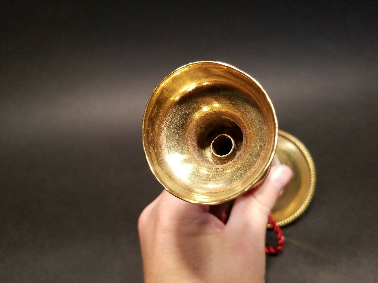 9" Antique Vintage Style Brass Fireman Presentation Horn Speaking Trumpet - Early Home Decor