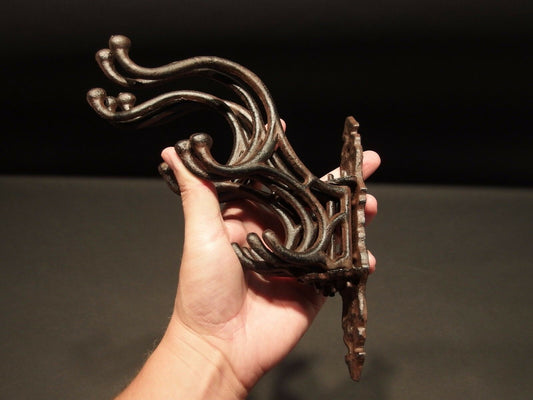 Antique Vintage Style Wall Hook Swivel Folding Coat Hanger Hardware Rust Finish - Early Home Decor