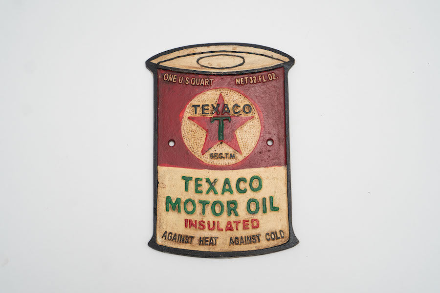 Texaco Motor Oil Plaque