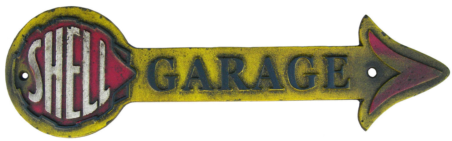 Shell Garage Arrow Sign