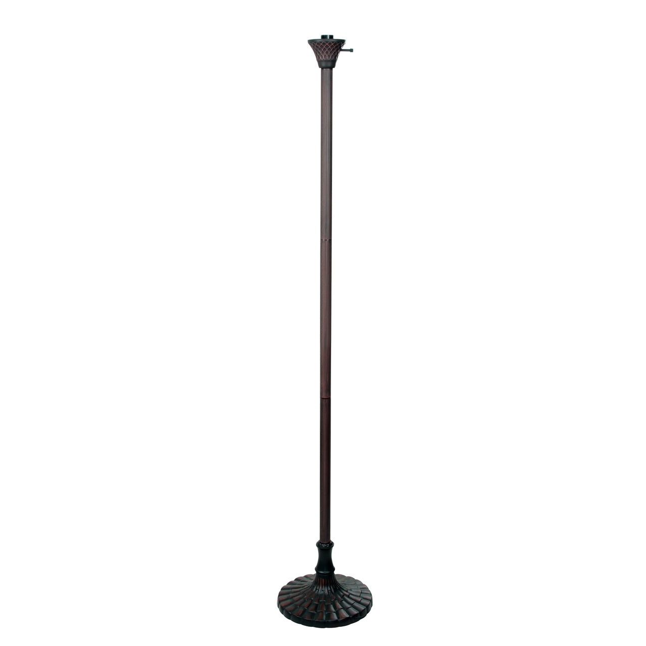 69.49" Antique Vintage Style Stained Glass Dragonfly Torchiere Floor Lamp