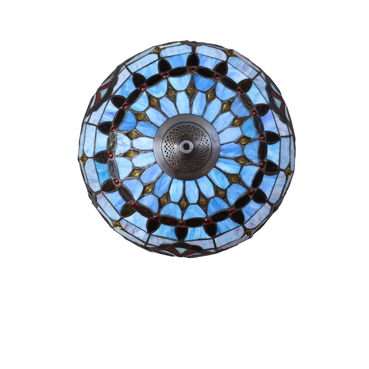67.3" Antique Vintage Style Stained Glass Floor Lamp
