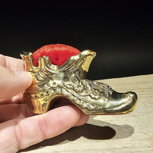 Antique Vintage Style Miniature Brass Sewing Pin Cushion