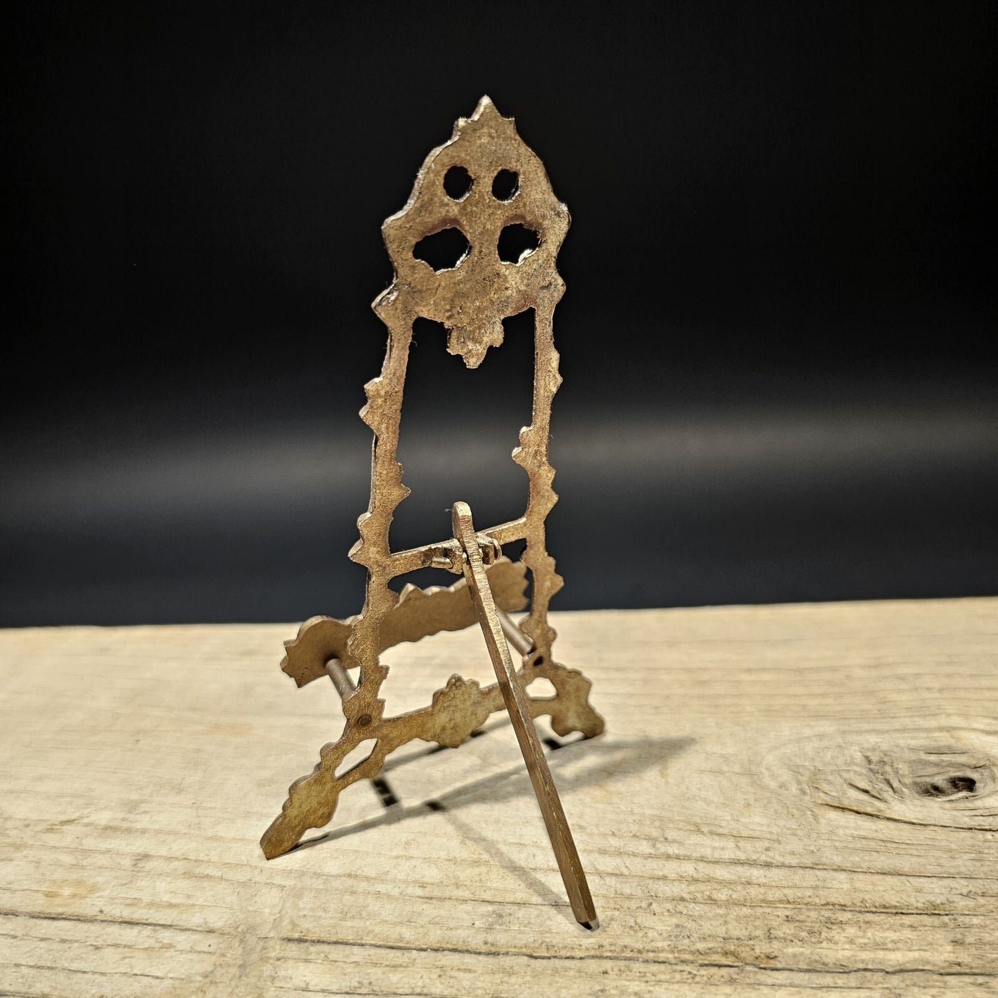 5" Vintage Antique Style Miniature Brass Desk Easel