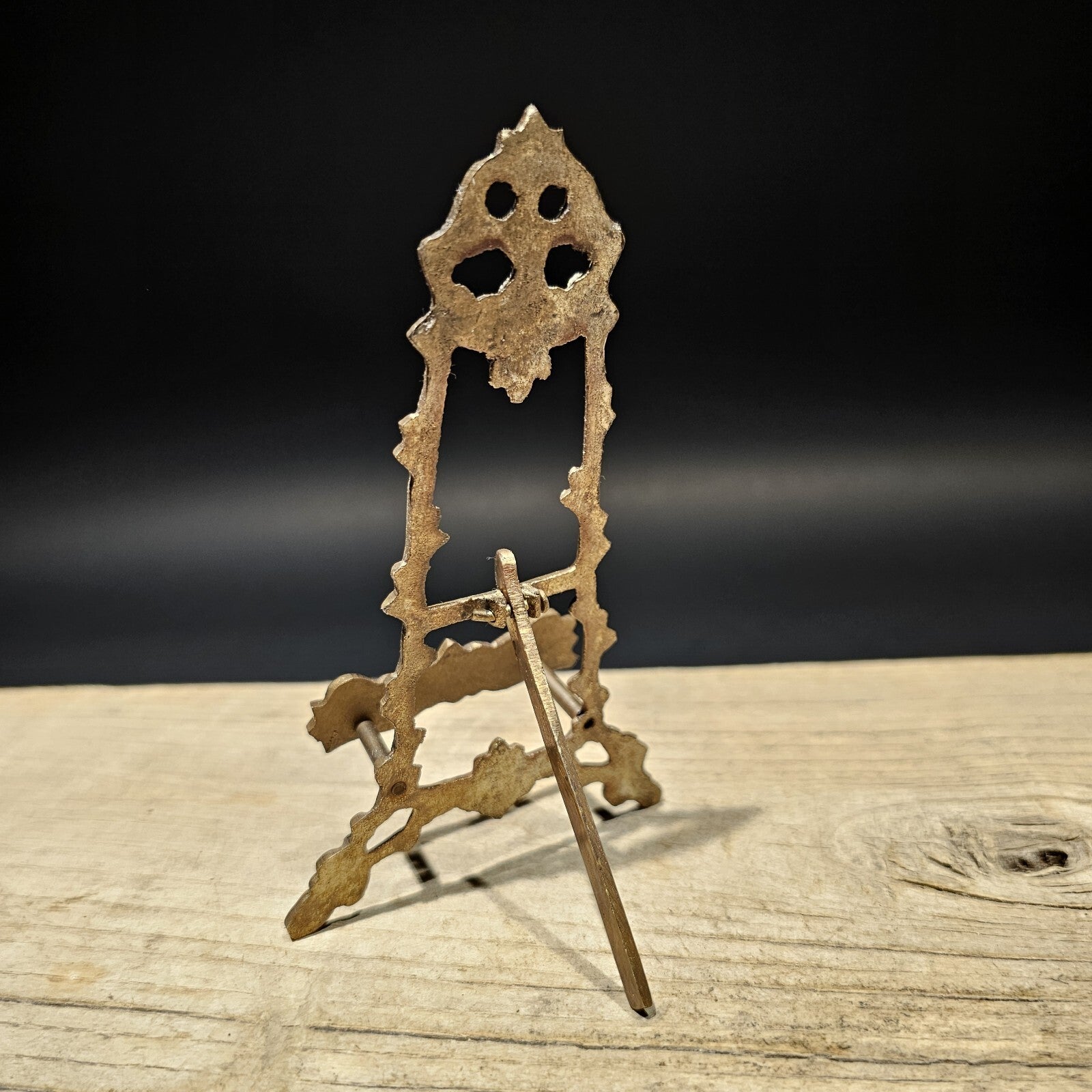 5" Vintage Antique Style Miniature Brass Desk Easel