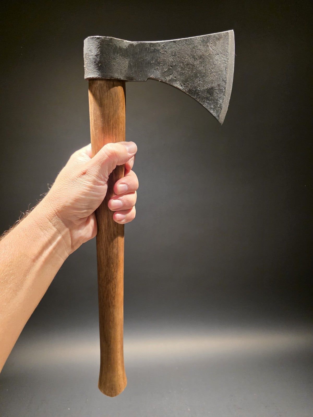 Vintage-Style Camp Axe with Wood Handle