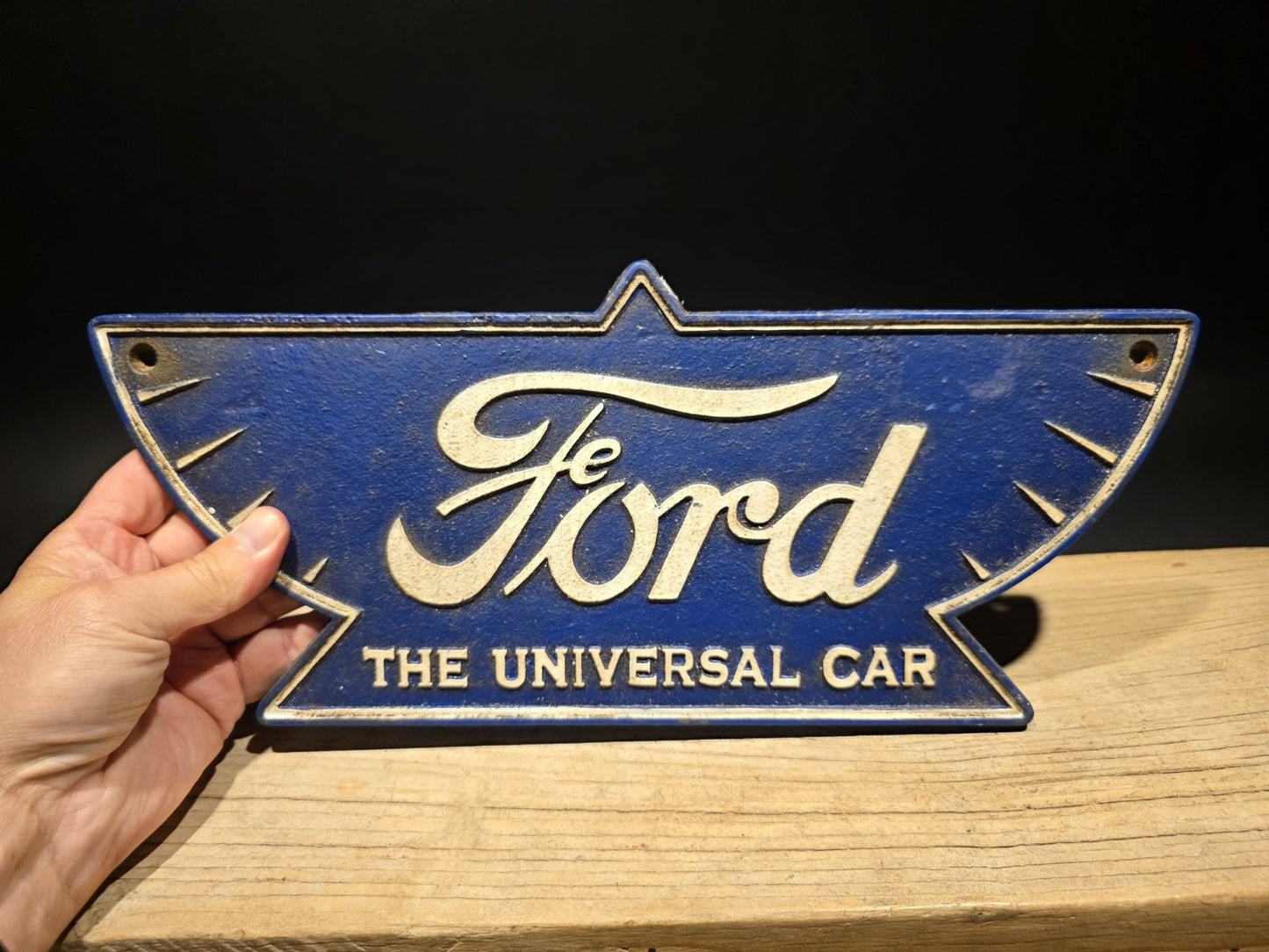 Antique Vintage Style Cast Iron Ford Car Sign Plaque